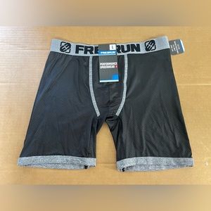 Freerun performance Mens boxer briefs black size large brand, new